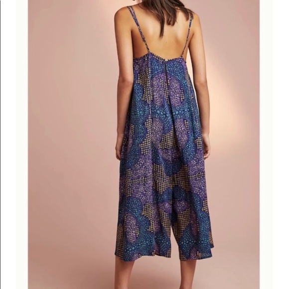 Anthropologie Floreat Daphne Sleep Cropped Jumpsuit Wide Leg Floral Size XS - Picture 2 of 4